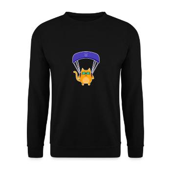 Gleitschirm Paragliding Geschenk Pilot Paraglider - Unisex Pullover - Schwarz - Vorne - Alina (178cm) & Michal (187cm)