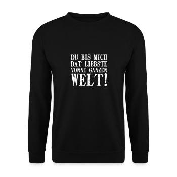Ruhrpott Sprüche Ruhrgebiet Pottliebe Geschenk - Unisex Pullover - Schwarz - Vorne - Alina (178cm) & Michal (187cm)