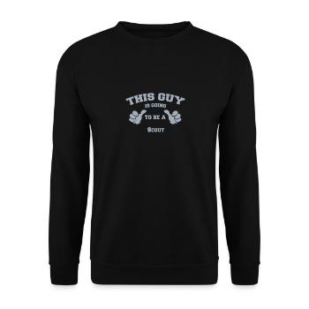 Dieser Typ wird ein Pfadfinder sein - Unisex Pullover - Schwarz - Vorne - Alina (178cm) & Michal (187cm)
