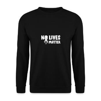Lord Savior Cthulhu Funny Parodie Religion - Unisex Pullover - Schwarz - Vorne - Alina (178cm) & Michal (187cm)