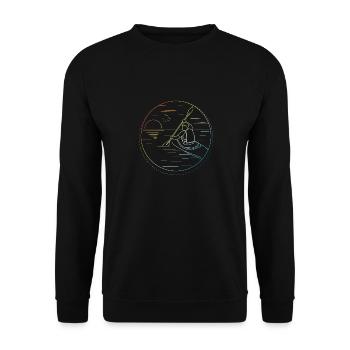 Canoeing Design - Unisex Sweatshirt - black - Front - Alina (178cm) & Michal (187cm)