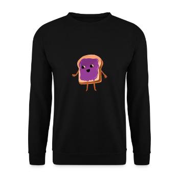 Costume d'Halloween au beurre d'arachide et à la gelée assorti - Sweat-shirt Unisexe - noir - Devant - Alina (178cm) & Michal (187cm)