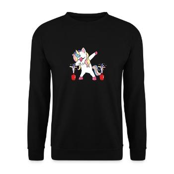 Nail polish unicorn manicure pedicurist for - Unisex Sweatshirt - black - Front - Alina (178cm) & Michal (187cm)