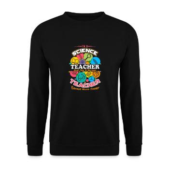 Cooler Science Teacher - Unisex Sweatshirt - black - Front - Alina (178cm) & Michal (187cm)