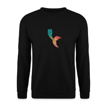 Queues de sirène colorées Arc-en-ciel - Sweat-shirt Unisexe - noir - Devant - Alina (178cm) & Michal (187cm)
