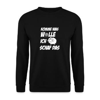 cute sheep tshirt ladies gift idea - Unisex Sweatshirt - black - Front - Alina (178cm) & Michal (187cm)