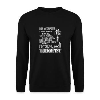 Physical Therapist Proud Physical Therapist - Unisex Sweatshirt - black - Front - Alina (178cm) & Michal (187cm)