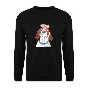 Chien Donut Dream - Sweat-shirt Unisexe - noir - Devant - Alina (178cm) & Michal (187cm)