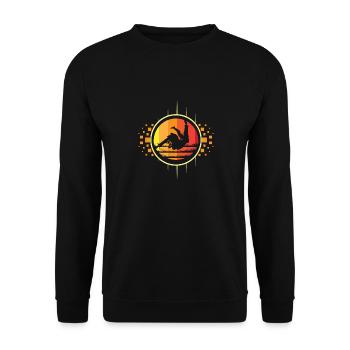 Judo retro - Unisex Sweatshirt - black - Front - Alina (178cm) & Michal (187cm)