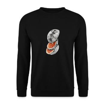 La lune est une orange - Sweat-shirt Unisexe - noir - Devant - Alina (178cm) & Michal (187cm)
