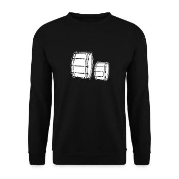 Chemises de grosse caisse - Sweat-shirt Unisexe - noir - Devant - Alina (178cm) & Michal (187cm)