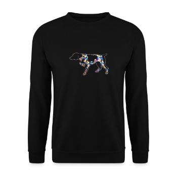 Deutsch Kurzhaar - Unisex Pullover - Schwarz - Vorne - Alina (178cm) & Michal (187cm)