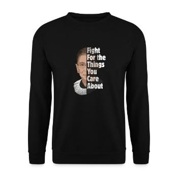 Notorious RBG Ruth Bader Ginsburg rétro vintage - Sweat-shirt Unisexe - noir - Devant - Alina (178cm) & Michal (187cm)