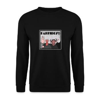 Farm resident - Unisex Sweatshirt - black - Front - Alina (178cm) & Michal (187cm)