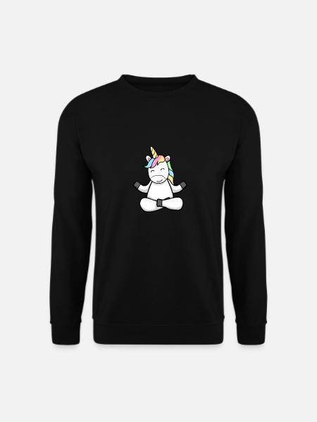Yoga Einhorn - Unisex Pullover - Schwarz