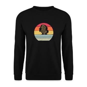Fight For The Things You Care About Notorious RBG - Unisex Sweatshirt - black - Front - Alina (178cm) & Michal (187cm)