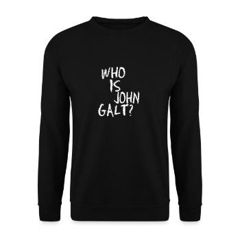 Ich bin John Galt Midas Mulligan Geschenk - Unisex Pullover - Schwarz - Vorne - Alina (178cm) & Michal (187cm)