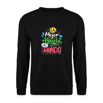 La Mejor Abuela Del Mundo design Regalo Abuelita - Unisex Sweatshirt - black - Front - Alina (178cm) & Michal (187cm)