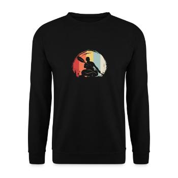 Vintage Kayaking - Unisex Sweatshirt - black - Front - Alina (178cm) & Michal (187cm)