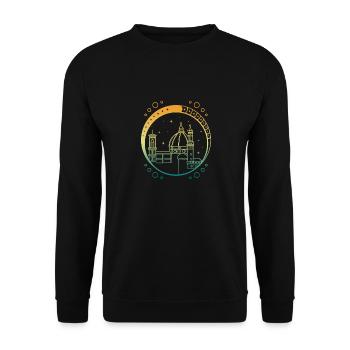 Florence - Unisex Sweatshirt - black - Front - Alina (178cm) & Michal (187cm)