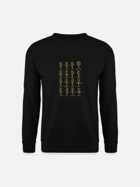 Funny Math Stick Figures Doing Functions - Unisex Pullover - Schwarz