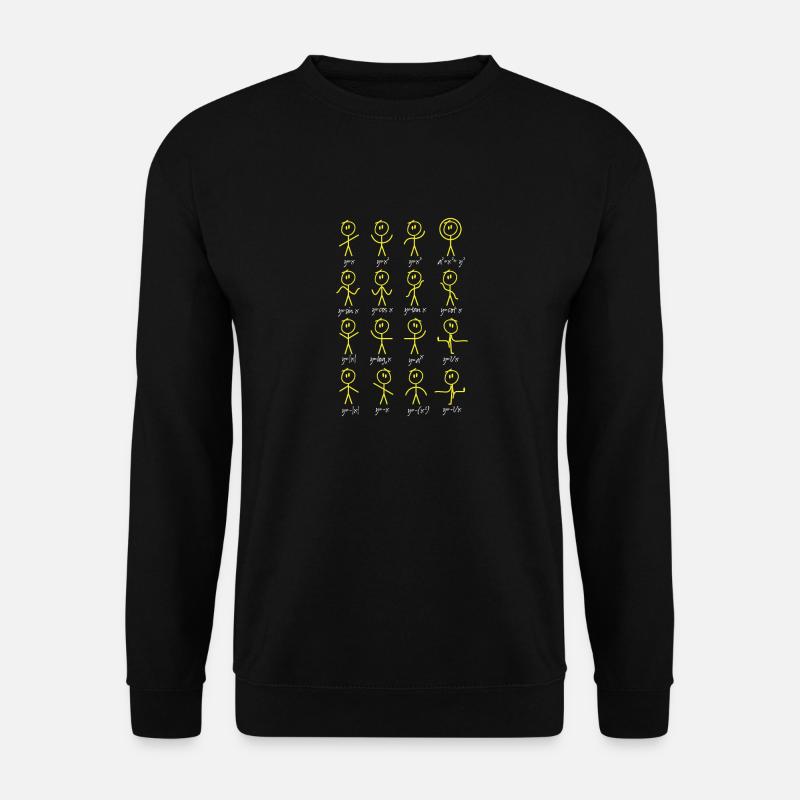 Funny Math Stick Figures Doing Functions - Unisex Pullover - Schwarz