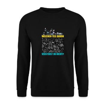 Chemie - Welchen Teil davon verstehst du nicht - Unisex Pullover - Schwarz - Vorne - Alina (178cm) & Michal (187cm)