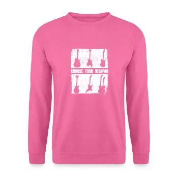 Electric guitar - Unisex Sweatshirt - pink - Front