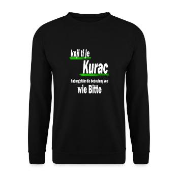 koji kurac weis Kopie - Unisex Pullover - Schwarz - Vorne - Alina (178cm) & Michal (187cm)