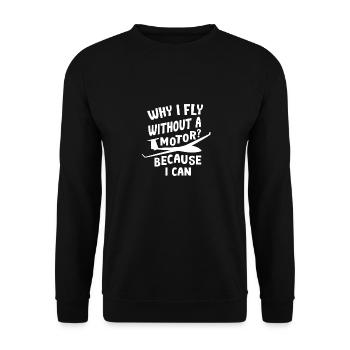 Airplane glider pilot glider gift pilot - Unisex Sweatshirt - black - Front - Alina (178cm) & Michal (187cm)