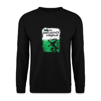 Steirisches Original – Authentisch und Stolz - Unisex Pullover - Schwarz - Vorne - Alina (178cm) & Michal (187cm)