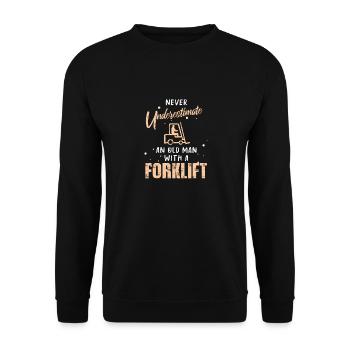 Forklift - Unisex Sweatshirt - black - Front - Alina (178cm) & Michal (187cm)