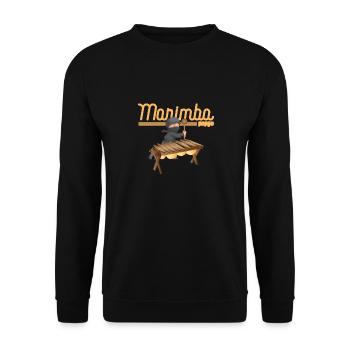 Funny Marimba Ninja Marching Band Percussion Gift - Unisex Sweatshirt - black - Front - Alina (178cm) & Michal (187cm)