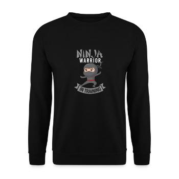 Black Ninja - Guerrier Ninja à l'entraînement - Sweat-shirt Unisexe - noir - Devant - Alina (178cm) & Michal (187cm)