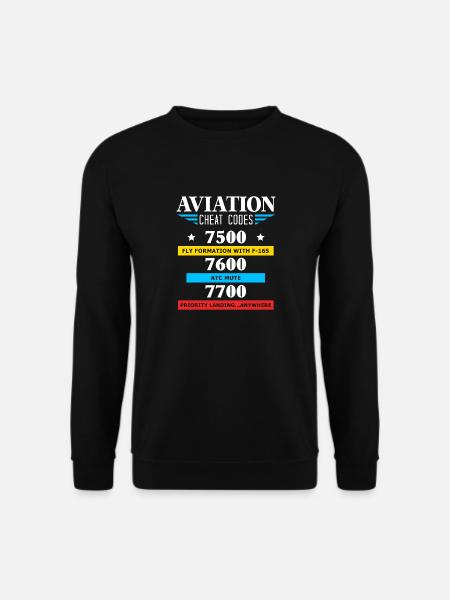 Aviation Cheat Codes Geschenk, Aviation Geschenk, - Unisex Pullover - Schwarz