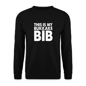 Ceci est mon bukkake bavoir sale adulte sexe humour amusant g - Sweat-shirt Unisexe - noir - Devant - Alina (178cm) & Michal (187cm)