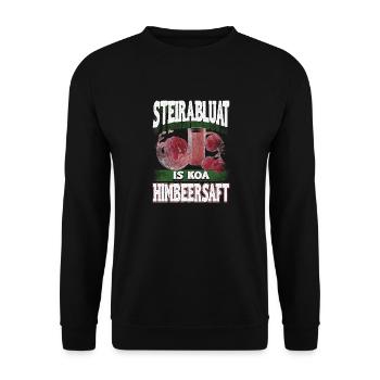 Steirabluat – Kein Himbeersaft sondern echte Power - Unisex Pullover - Schwarz - Vorne - Alina (178cm) & Michal (187cm)