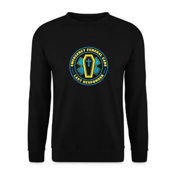 Last responder funeral director embalmer mortician - Unisex Sweatshirt - black - Front - Alina (178cm) & Michal (187cm)