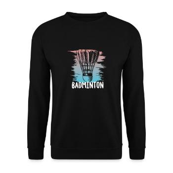 badminton idée cadeau cadeau volant sport - Sweat-shirt Unisexe - noir - Devant - Alina (178cm) & Michal (187cm)