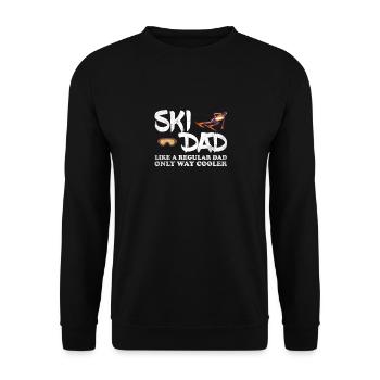 Ski Dad Like A Regular Dad Only Way Cooler Vater - Unisex Pullover - Schwarz - Vorne - Alina (178cm) & Michal (187cm)