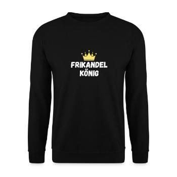 Frikandel König Niederlande Amsterdam Geschenk - Unisex Pullover - Schwarz - Vorne - Alina (178cm) & Michal (187cm)