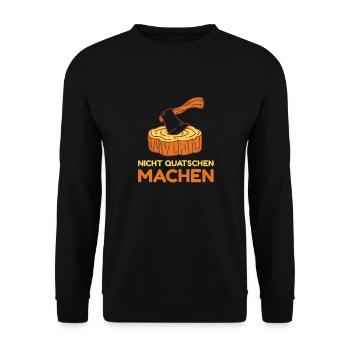 nicht quatschen machen Damen Macher Mechatroniker - Unisex Pullover - Schwarz - Vorne - Alina (178cm) & Michal (187cm)