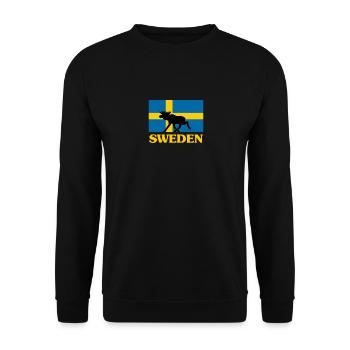 Schweden Elch Flagge - Unisex Pullover - Schwarz - Vorne - Alina (178cm) & Michal (187cm)