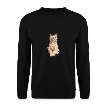 Chat persa chat chats chat - Sweat-shirt Unisexe - noir - Devant - Alina (178cm) & Michal (187cm)
