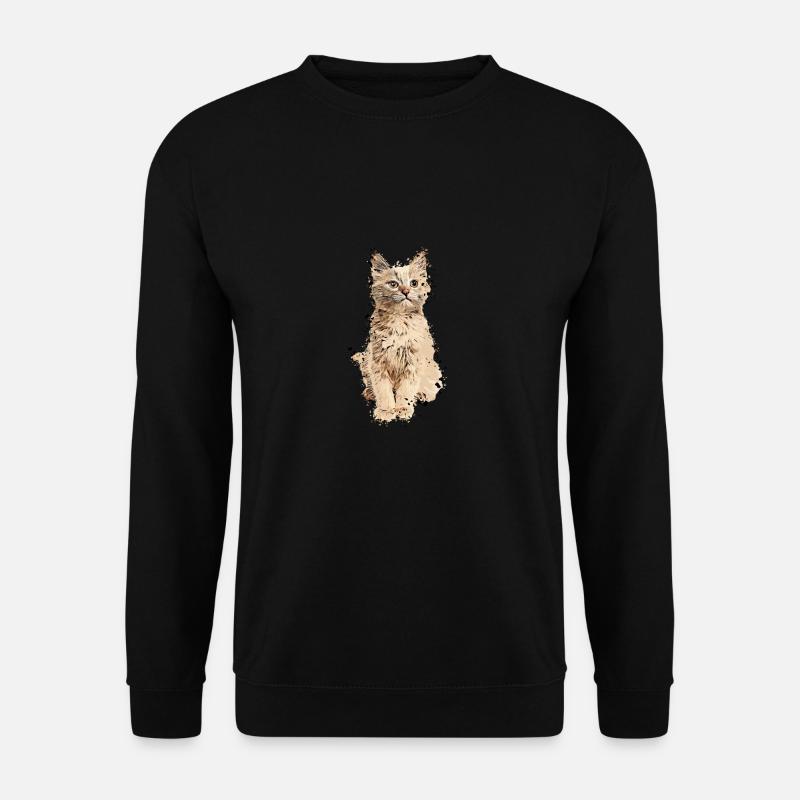 Katze Persa Katze Katzen Mietze - Unisex Pullover - Schwarz