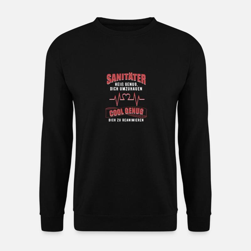 Sani 112 Trauma Notfallsanitäter Rettungsdienst - Unisex Pullover - Schwarz
