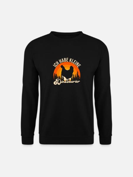 Ich habe kleine Dinosaurier Hühner Chicken Hahn - Unisex Pullover - Schwarz