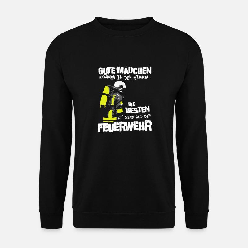 Die besten Mädchen sind bei der Feuerwehr - Unisex Pullover - Schwarz