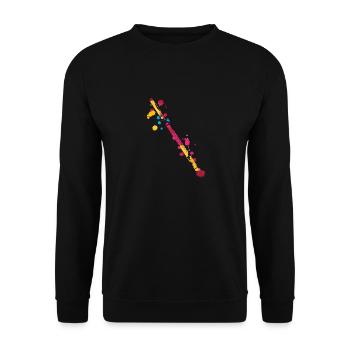 Flute Splash - Sweat-shirt Unisexe - noir - Devant - Alina (178cm) & Michal (187cm)