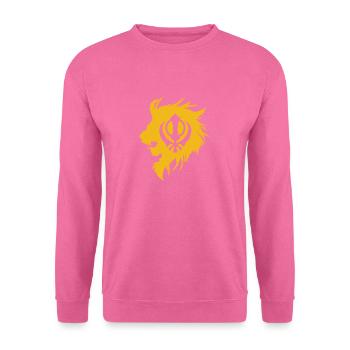Khanda Löwe Kaur - Punjabi - Sikhismus Sikh Geschenk - Unisex Pullover - Pink - Vorne